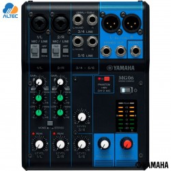 Yamaha MG06 - mezcladora de audio de 6 canales