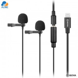 Boya BY-M2D - microfonos digitales dobles de solapa para dispositivos iOS