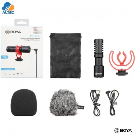 Boya MM1+ - microfono de escopeta de condensador supercardioide
