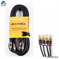 Accenta ACC-2312 - cable de audio 4M RCA punta dorada