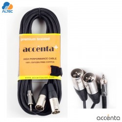 Accenta ACC-2806 - cable de audio 1.8M 1TRS macho a 2XLR macho