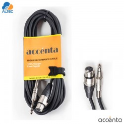 Accenta ACC-2206 - cable de audio 1.8M XLR hembra a TRS macho 0.25
