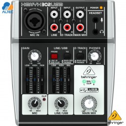 Behringer Xenyx 302USB - mezcladora con interfaz de audio 5 entradas, 3 canales y 1 preamplificador de microfono