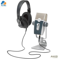 AKG Podcaster Essentials - Kit de herramientas de producción de audio: micrófono USB AKG Lyra y auriculares AKG K371