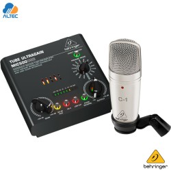 Behringer VOICE STUDIO - paquete de grabación con micrófono, preamplificador e interfaz de audio USB